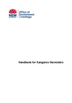 Handbook for Kangaroo Harvesters