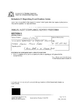Karnet Prison Farm Abattoir Licence Annual Audit Compliance Reports