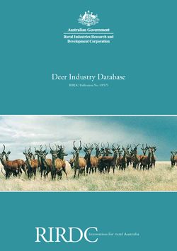 Deer Industry Database