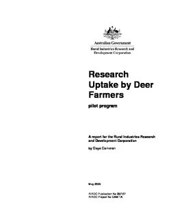 Research Uptake by Deer Farmers