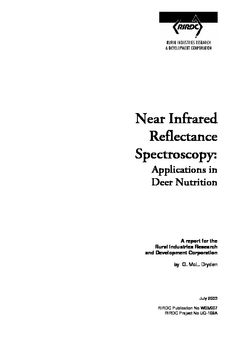 Near Infrared Reflectance Spectroscopy: Applications in Deer Nutrition