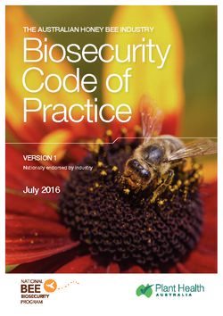 Australian Honey Bee Industry Biosecurity Code of Practice