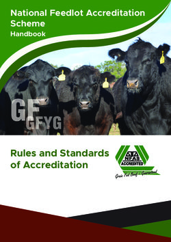 National Feedlot Accreditation Scheme Handbook