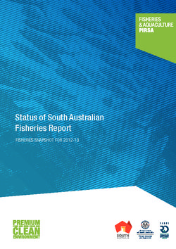 Status of South Australian Fisheries Report. Fisheries snapshot for 2012-13