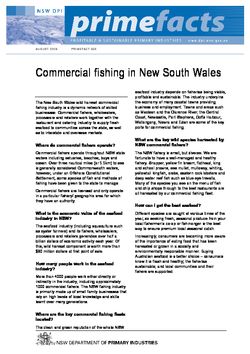 Primefacts - Commercial fishing in New South Wales