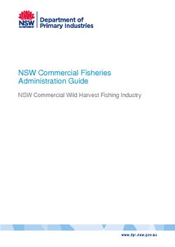 NSW Commerical Fisheries Administration Guide- NSW Commercial Wild Harvest Fishing Industry
