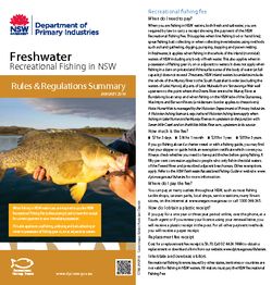 NSW Freshwater Recreational Fishing Rules and Regulations Summary