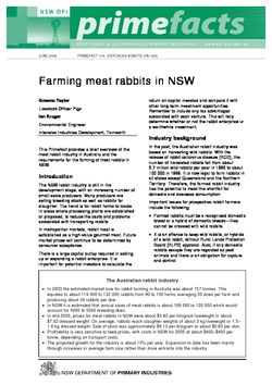 Farming meat rabbits in NSW-Primefact