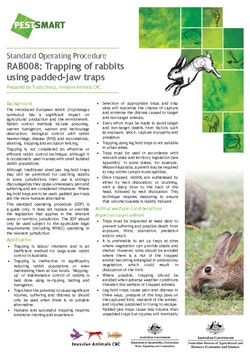 Standard Operating Procedure RAB008: Trapping of rabbits using padded-jaw traps