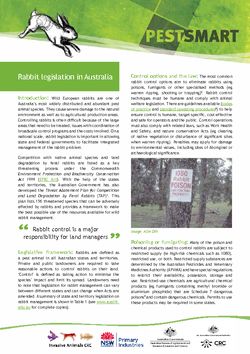 Rabbit legislation in Australia