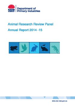 Animal Research Review Panel Annual Report 2014 -15