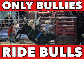 Only Bullies Ride Bulls poster