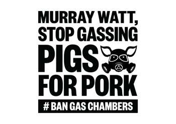 Ban Gas Chambers Social Media Storm (Murray Watt) - A3 Poster (White)