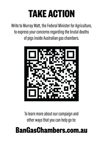 Ban Gas Chambers Social Media Storm (Murray Watt) - Take Action QR Code For Outreach
