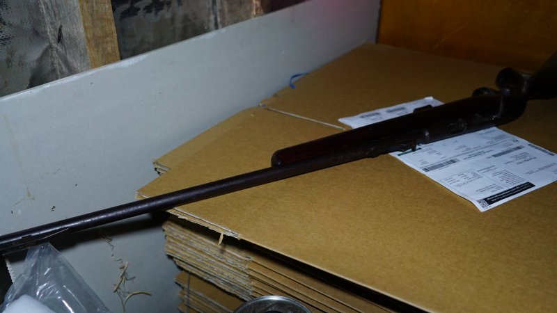 Rifle in back room of home slaughterhouse