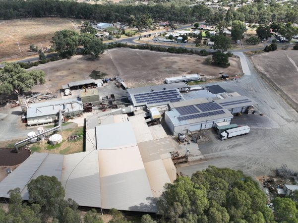 Drone flyover of slaughterhouse