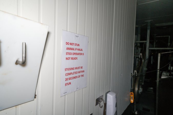 Signs and Instructions At Slaughterhouse