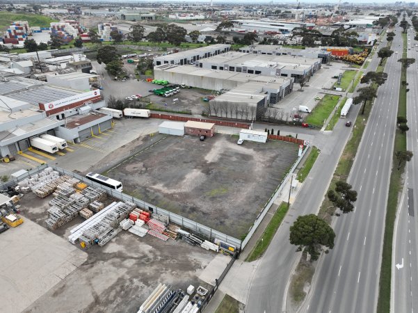 Drone flyover of slaughterhouse