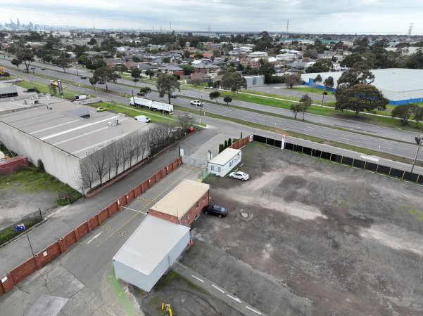 Drone flyover of slaughterhouse