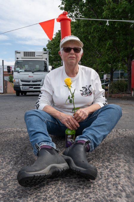 Protestors attending the Cedar Meats Vigil 2024