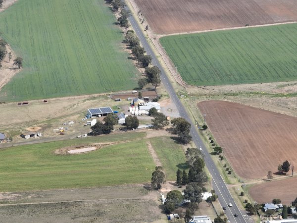 Drone flyover of slaughterhouse