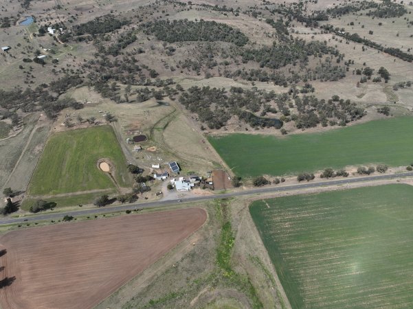 Drone flyover of slaughterhouse