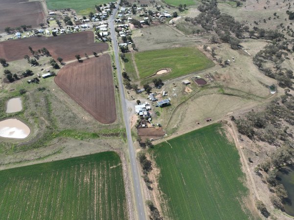 Drone flyover of slaughterhouse