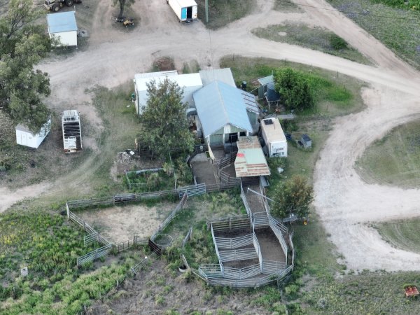 Drone flyover of slaughterhouse