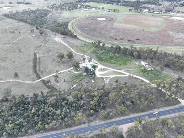 Drone flyover of slaughterhouse