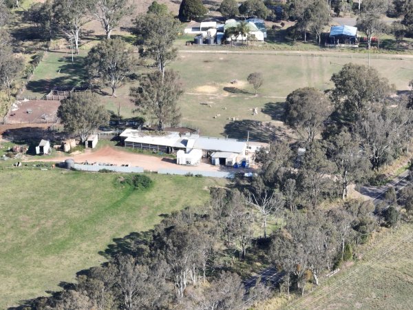 Drone flyover of slaughterhouse