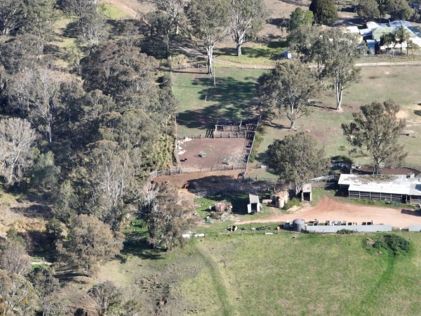 Drone flyover of slaughterhouse