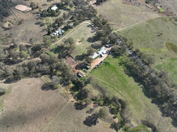 Drone flyover of slaughterhouse