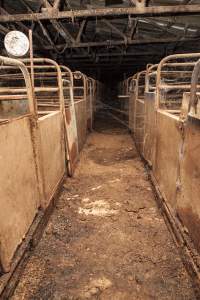 Empty farrowing shed - After closure of farm - Captured at Wally's Piggery, Jeir NSW Australia.