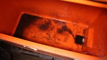 Carbon dioxide gassing box - Portable gas chamber for killing sick or runt piglets - Captured at Yelmah Piggery, Magdala SA Australia.