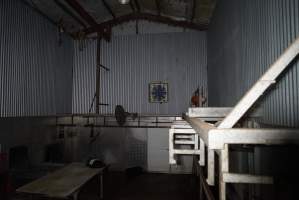 Inside killroom at knackery - Captured at Highland Pet Food, Guyra NSW Australia.