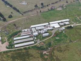 Drone flyover of piggery - Captured at Wally's Piggery, Jeir NSW Australia.