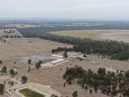 Aerial view - From drone - Captured at Nagambie Breeder, Bailieston VIC Australia.