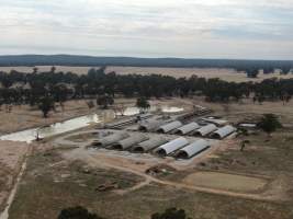 Aerial view - From drone - Captured at Reedy Lake Grower, Whroo VIC Australia.