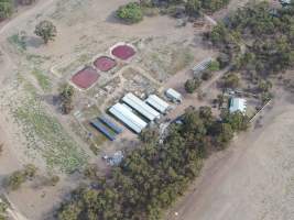 Aerial view - From drone - Captured at Maysleith Piggery - Farm 2, Rushworth VIC Australia.