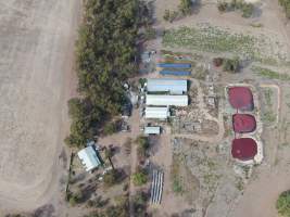 Aerial view - From drone - Captured at Maysleith Piggery - Farm 2, Rushworth VIC Australia.