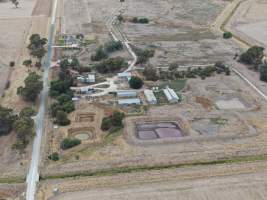 Aerial view - From drone - Captured at Unknown piggery, Kyabram VIC Australia.