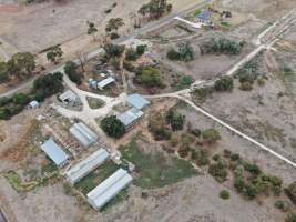 Aerial view - From drone - Captured at Unknown piggery, Kyabram VIC Australia.