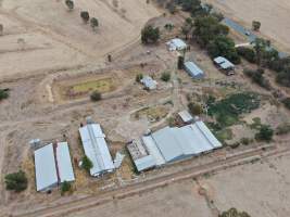 Aerial view - From drone - Captured at Unknown piggery, Tongala VIC Australia.