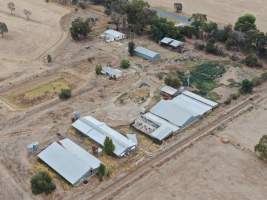 Aerial view - From drone - Captured at Unknown piggery, Tongala VIC Australia.