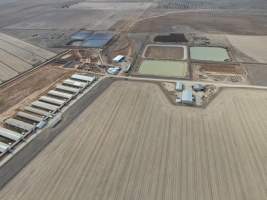 Aerial view - From drone - Captured at Southern Banks Piggery, Torrumbarry VIC Australia.