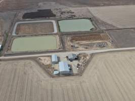 Aerial view - From drone - Captured at Southern Banks Piggery, Torrumbarry VIC Australia.