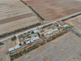 Aerial view - From drone - Captured at Unknown piggery, Patho VIC Australia.