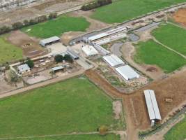 Aerial view - From drone - Captured at Hancock Piggery & Dairy, Leitchville VIC Australia.