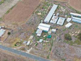 Aerial view - From drone - Captured at Unknown piggery, Leitchville VIC Australia.