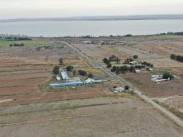 Aerial view - From drone - Captured at Unknown piggery, Leitchville VIC Australia.